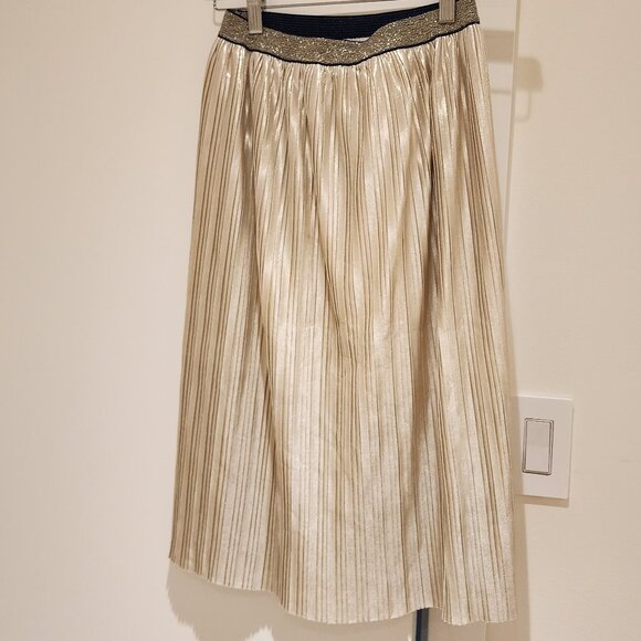 Kate Spade Gold Pleated Skirt - Picture 3 of 5